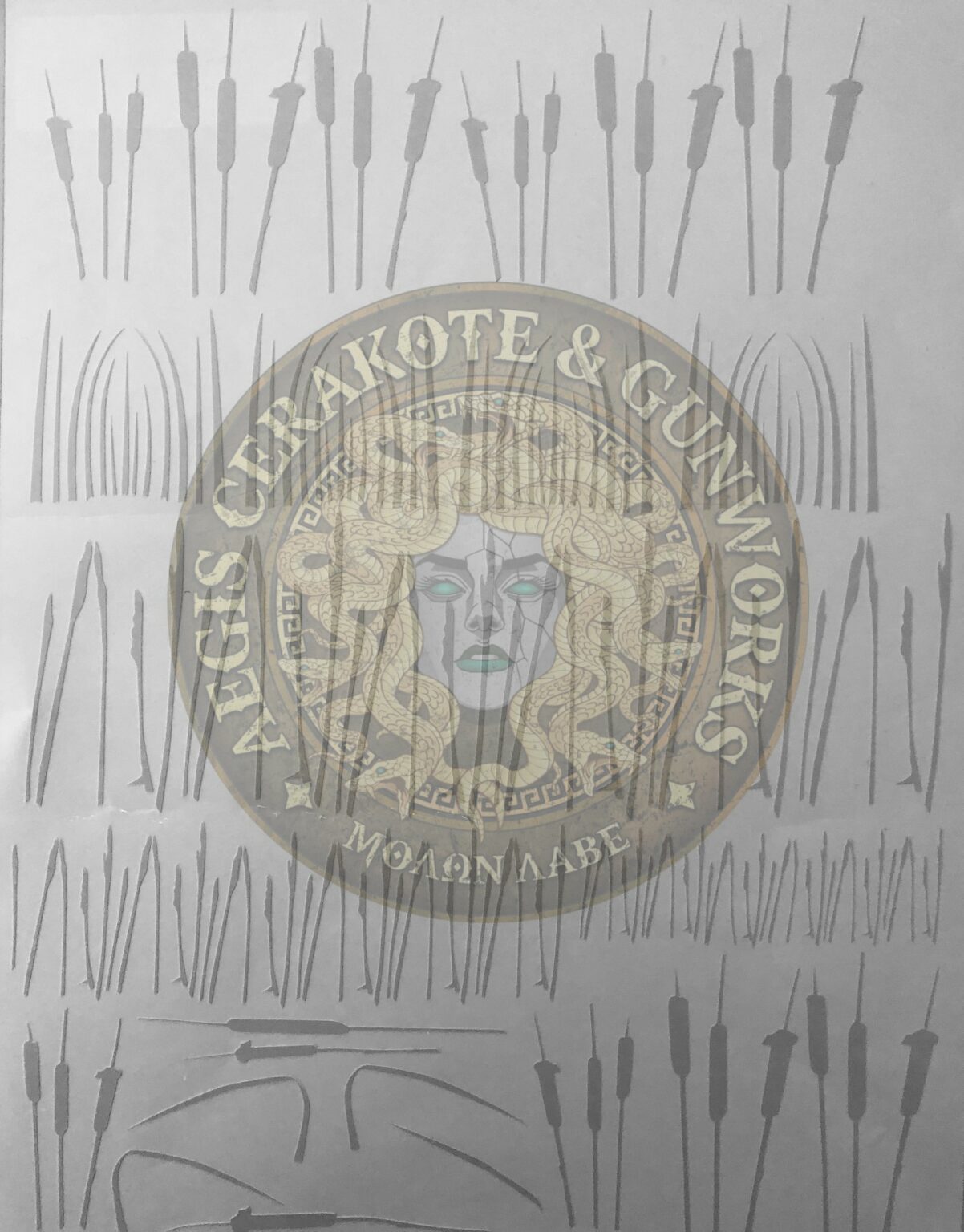 Marsh Grass Camouflage Rifle Stencil Aegis Cerakote & Gunworks